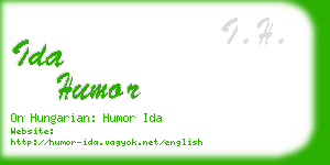 ida humor business card